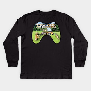 Gold Golf Course Game Mode Activated Kids Long Sleeve T-Shirt